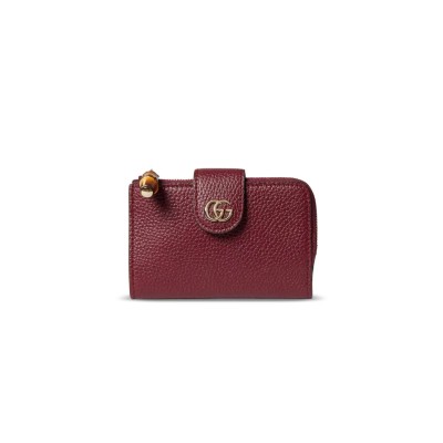 GUCCI MEDIUM DOUBLE G WALLET WITH BAMBOO 739498 (13*8.5*2cm)